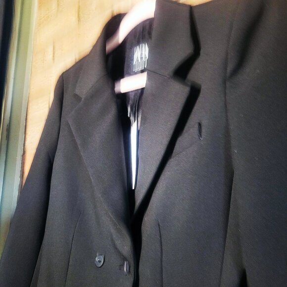 NWT! Zara Shoulder Pad Blazer - Black Tailor Fit - Women's Size M - Picture 6 of 16